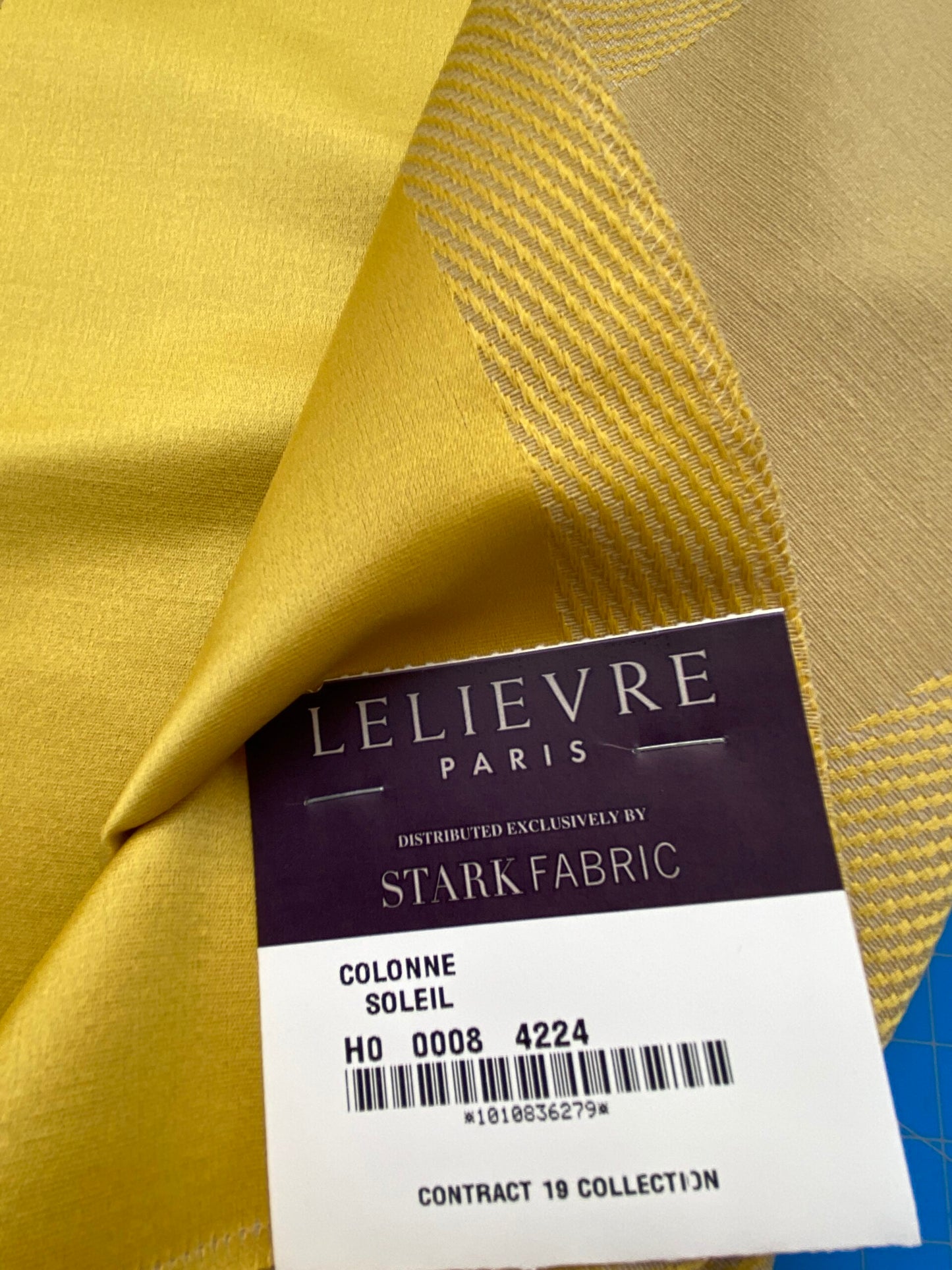 37 Berkbox85 Square Jacquard by Lelievre Paris Colonne Soleil Yellow Stripe MSRP USD444/y