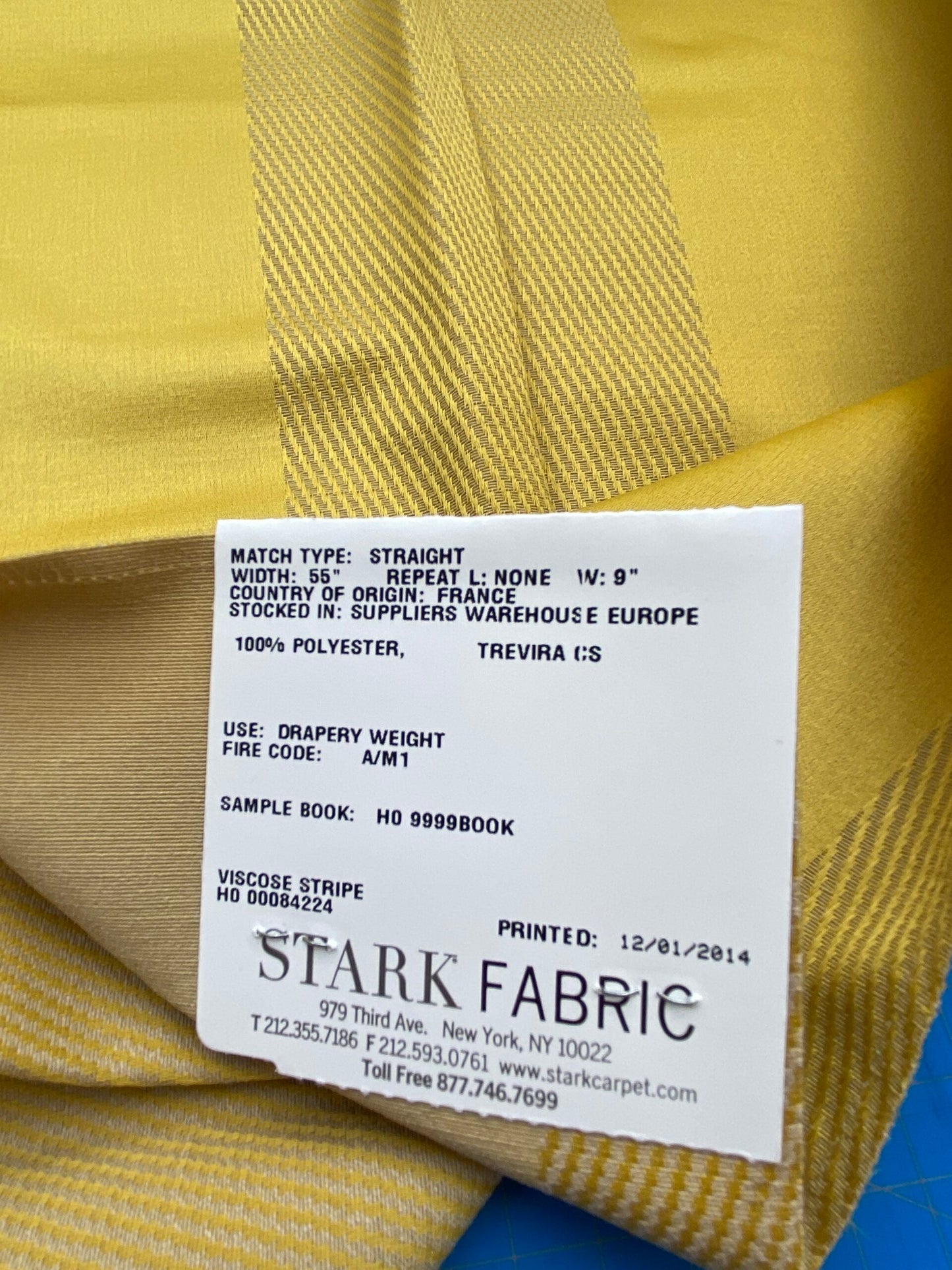 37 Berkbox85 Square Jacquard by Lelievre Paris Colonne Soleil Yellow Stripe MSRP USD444/y