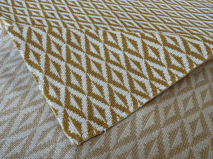 20 EV56 Square 25" x 25" Scalamandre Lelievre Paris Origami Epingle Paille Yellow White Diamond Geometric Small Scale MSRP USD374/y