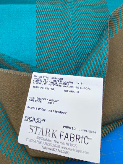 38 Berkbox85 Square Jacquard by Lelievre Paris Colonne Equateur Blue Stripe MSRP USD444/y