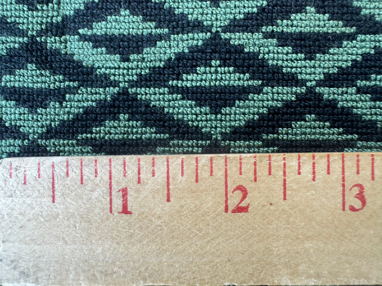 21 EV56 Square 25" x 25" Scalamandre Lelievre Paris Origami Epingle Sapin Green White Diamond Geometric Small Scale MSRP USD374/y