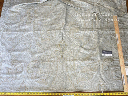 1 Boxw Scalamandre Square Showroom Sample 2.4 Yards Petra Silk Linen Damask Highland Court