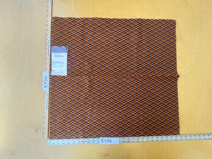 23 EV56 Square 25" x 25" Scalamandre Lelievre Paris Origami Epingle Terre Orange Black Diamond Geometric Small Scale MSRP USD374/y