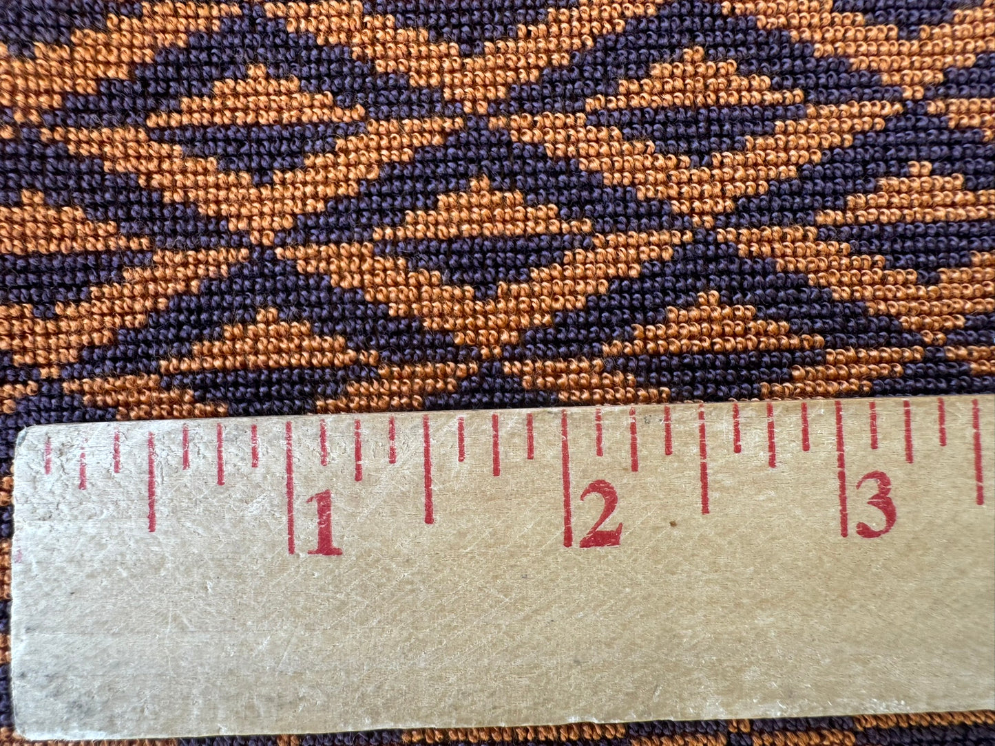 23 EV56 Square 25" x 25" Scalamandre Lelievre Paris Origami Epingle Terre Orange Black Diamond Geometric Small Scale MSRP USD374/y