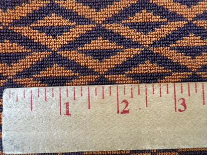 23 EV56 Square 25" x 25" Scalamandre Lelievre Paris Origami Epingle Terre Orange Black Diamond Geometric Small Scale MSRP USD374/y
