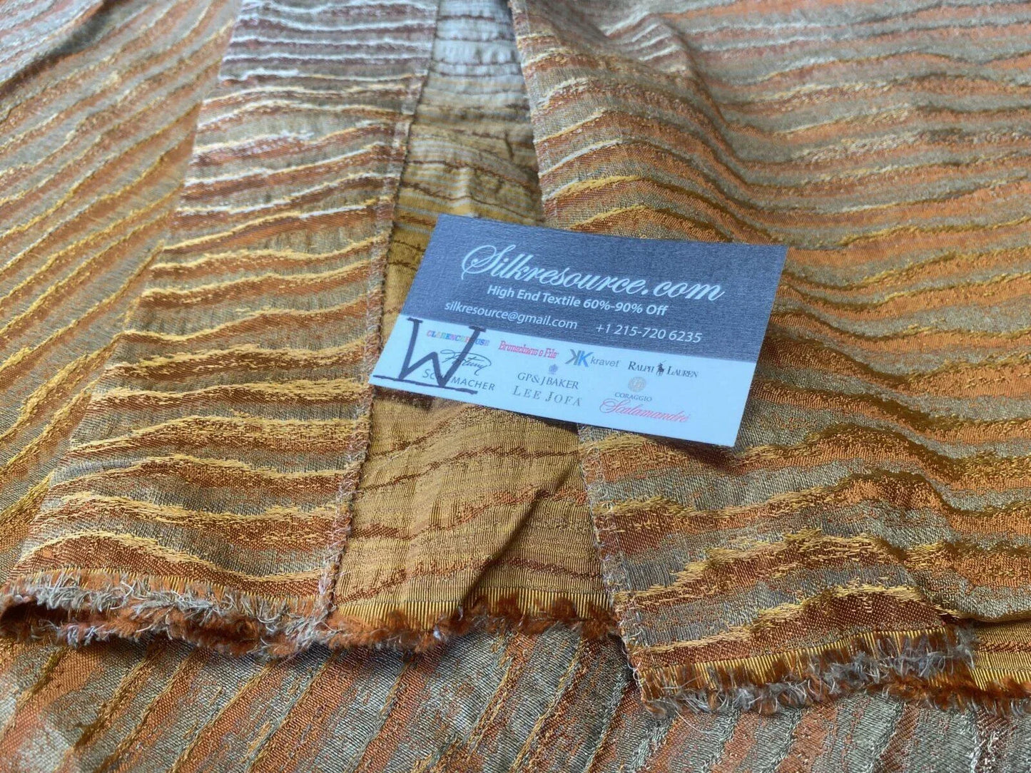 5 Boxw Scalamandre Square Showroom Sample 2.3 Yard Chamarel Falls Blue Marine MSRP US294/Y Desert Storm