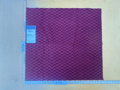 25 EV56 Square 25" x 26" Scalamandre Lelievre Paris Origami Epingle Nectar Pink Black Diamond Geometric Small Scale MSRP USD374/y