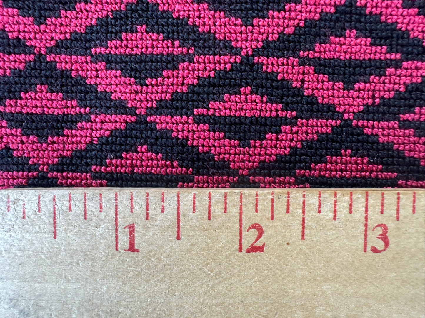 25 EV56 Square 25" x 26" Scalamandre Lelievre Paris Origami Epingle Nectar Pink Black Diamond Geometric Small Scale MSRP USD374/y