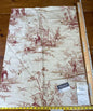 7 Boxw Scalamandre Square Showroom Sample 0.9 Yard x 27" Voyage En Chine Red