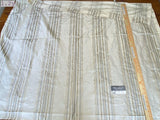 9 Boxw Scalamandre Square Showroom Sample 1.2 Yard 100% Silk taffeta pale Blue gold cream Light Stripes