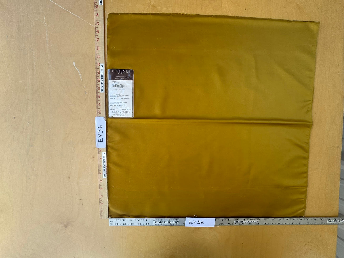 28 EV56 Square 26" x 26" Scalamandre Lelievre Paris Miroir Absinthe Yellow Solid Polyester MSRP USD374/y