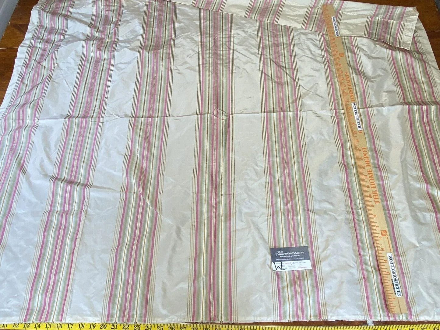 10 Boxw Scalamandre Square Showroom Sample Full Yard Strawberry And Kiwi Strips