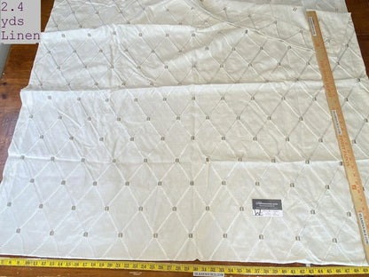 12 Boxw Scalamandre Square Showroom Sample Full Yard White Diamond
