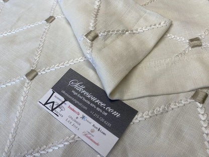 12 Boxw Scalamandre Square Showroom Sample Full Yard White Diamond