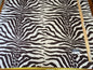 14 Boxw Scalamandre Square Showroom Sample Savannah Full Yard Zebra Linen Print Espresso Brown