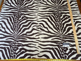 14 Boxw Scalamandre Square Showroom Sample Savannah Full Yard Zebra Linen Print Espresso Brown