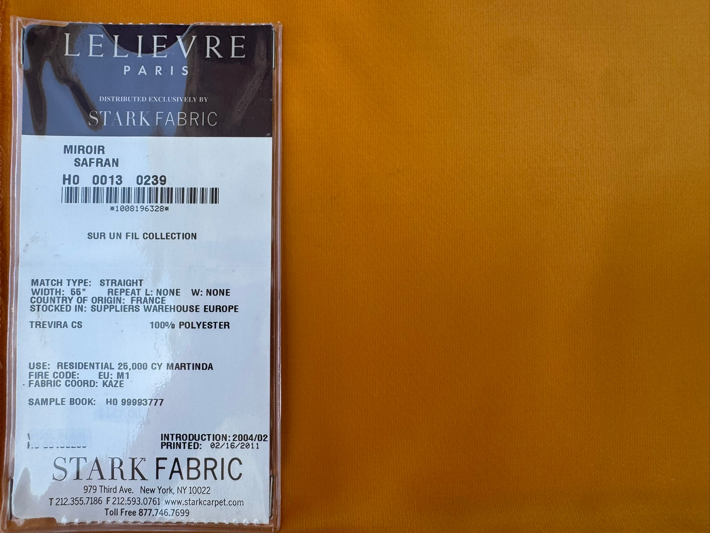 30 EV56 Square 26" x 27" Scalamandre Lelievre Paris Miroir Safran Orange Solid Polyester MSRP USD374/y