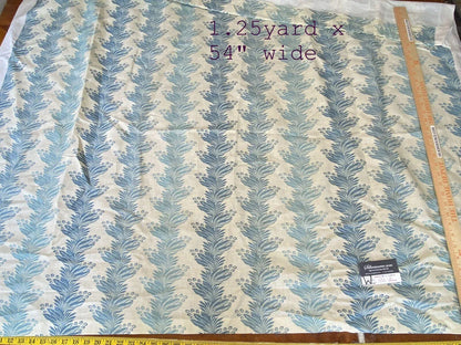 16 Boxw Scalamandre Square Showroom Sample 1.25 Yard Denise Stripe Blue and White MSRP USD236/Yard