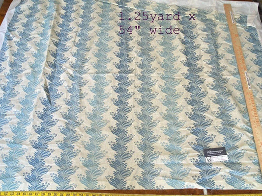 16 Boxw Scalamandre Square Showroom Sample 1.25 Yard Denise Stripe Blue and White MSRP USD236/Yard
