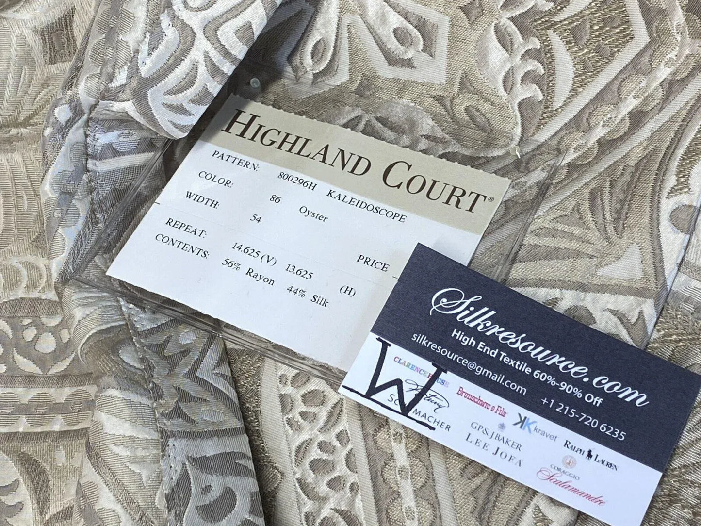 17 Boxw Scalamandre Square Showroom Sample Full Yard Kaleidoscope