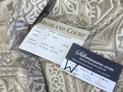 17 Boxw Scalamandre Square Showroom Sample Full Yard Kaleidoscope