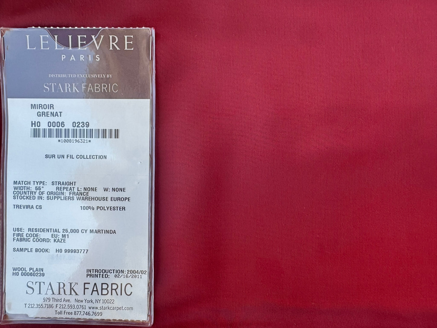 33 EV56 Square 25" x 26" Scalamandre Lelievre Paris Miroir Genat Deep Pink Solid Polyester MSRP USD374/y