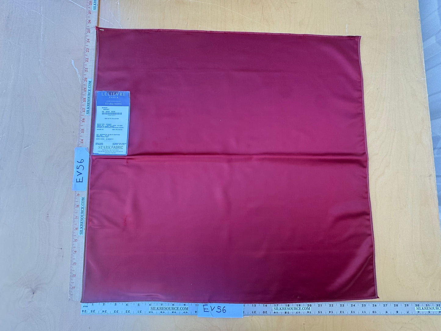 33 EV56 Square 25" x 26" Scalamandre Lelievre Paris Miroir Genat Deep Pink Solid Polyester MSRP USD374/y