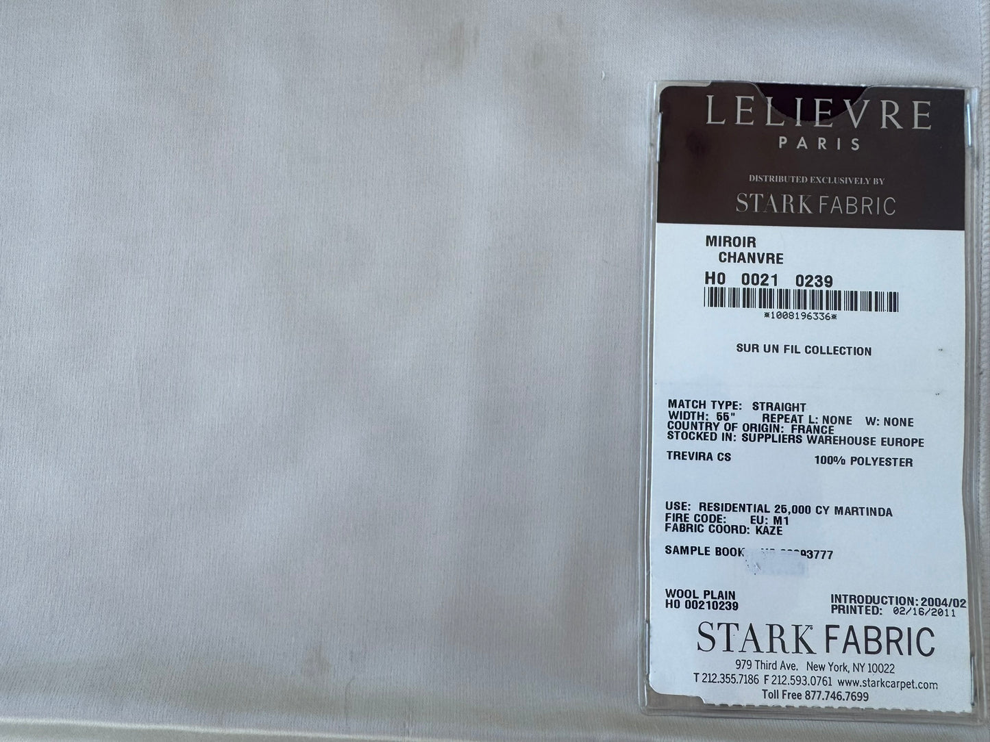 34 EV56 Square 25" x 26" Scalamandre Lelievre Paris Miroir Chanvre Cream Light Gray Solid Polyester MSRP USD374/y