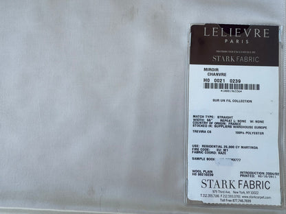 34 EV56 Square 25" x 26" Scalamandre Lelievre Paris Miroir Chanvre Cream Light Gray Solid Polyester MSRP USD374/y