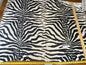 21 Boxw Scalamandre Square Showroom Sample Full Yard Zebra Linen Savannah Print Black
