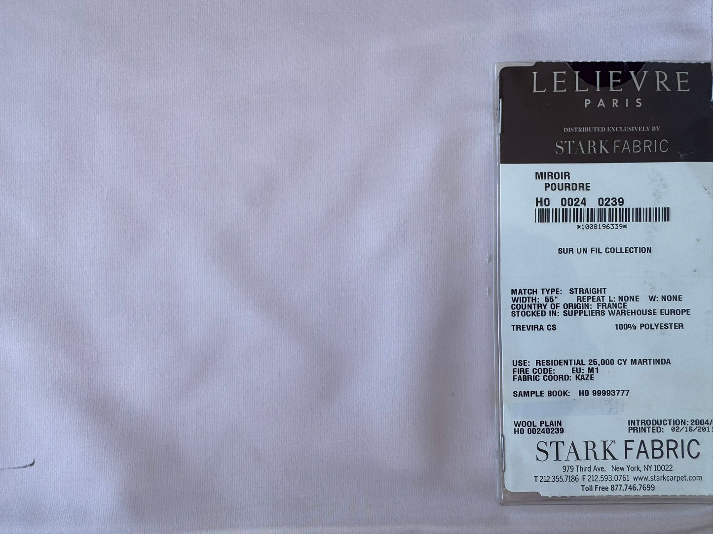 36 EV56 Square 25" x 26" Scalamandre Lelievre Paris Miroir Pourdre White Solid Polyester MSRP USD374/y