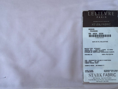 36 EV56 Square 25" x 26" Scalamandre Lelievre Paris Miroir Pourdre White Solid Polyester MSRP USD374/y