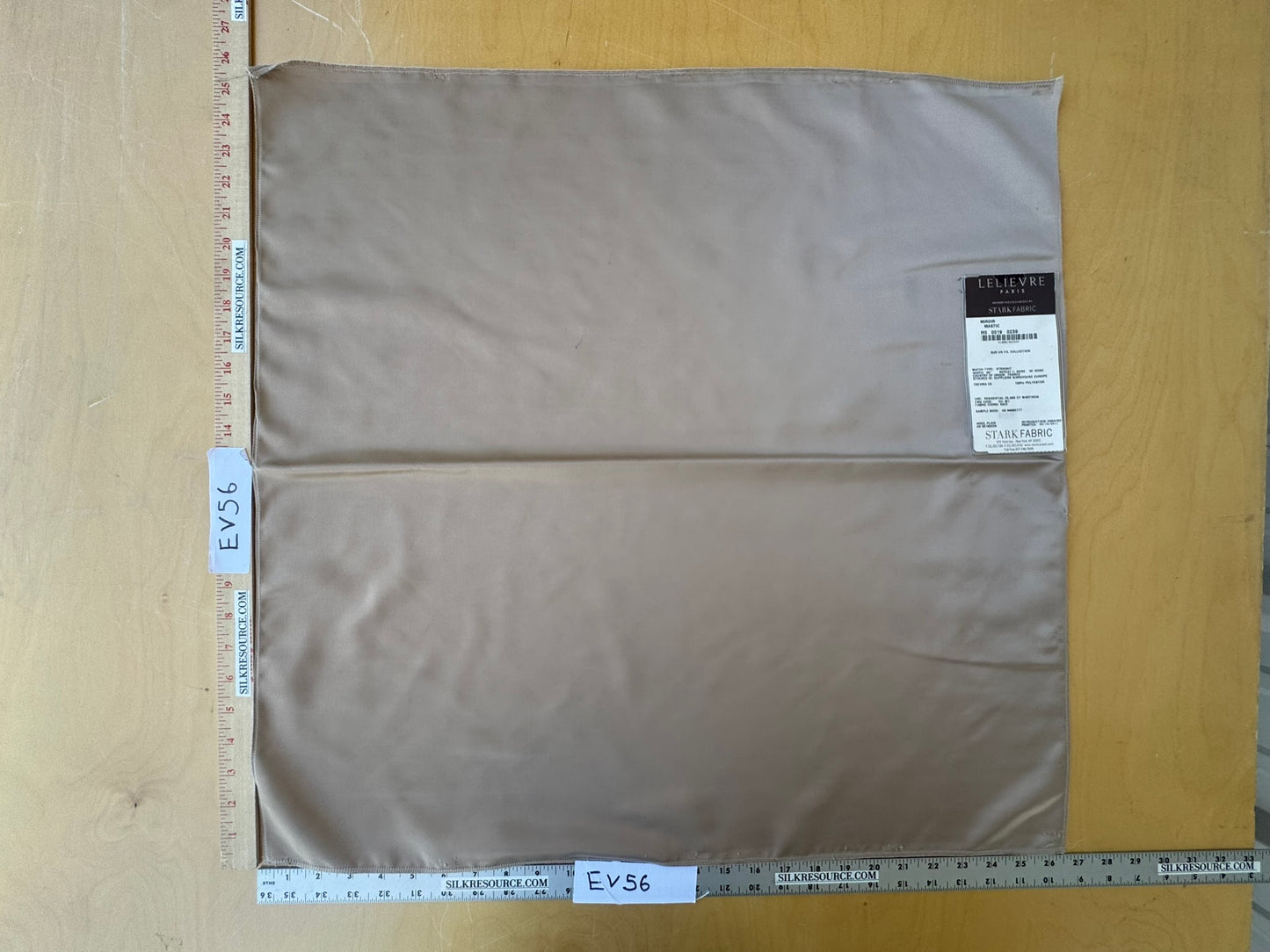 37 EV56 Square 25" x 26" Scalamandre Lelievre Paris Miroir Mastic Light Brown Solid Polyester MSRP USD374/y