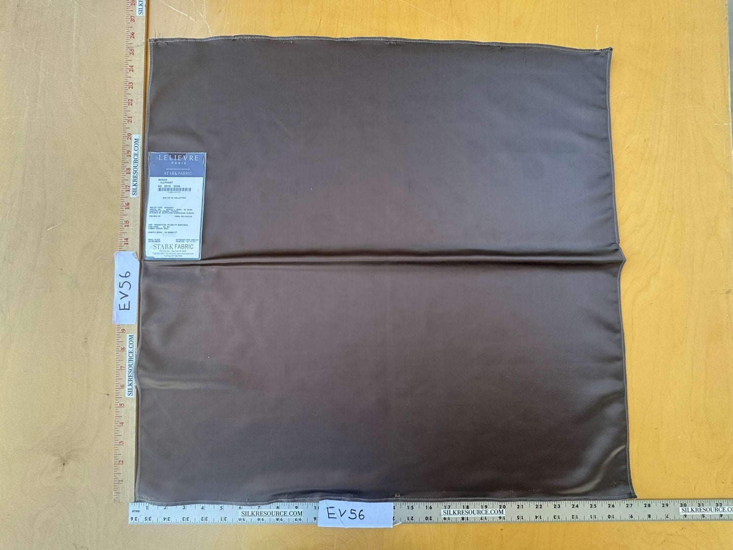 38 EV56 Square 25" x 26" Scalamandre Lelievre Paris Miroir Elephant Brown Solid Polyester MSRP USD374/y