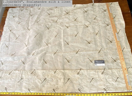 5 Boxx Scalamandre 1.2 Yards Embroidery Dragonfly