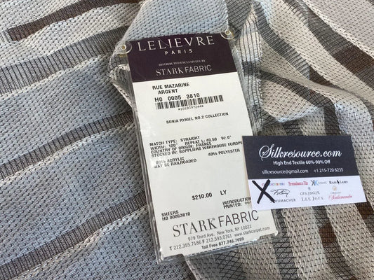 7 Boxx Scalamandre 2.3 Yards Rue Mazarine Argent
