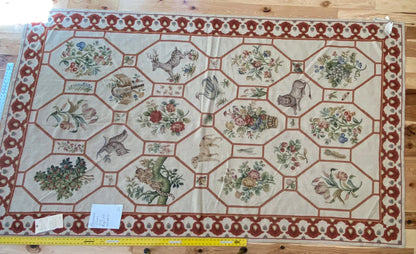 Stark BARENTU SILVER  Diamond Barratta Collection Leopard Deer Bird Flora Zoology 100% Wool 5x9' MSRP USD2300