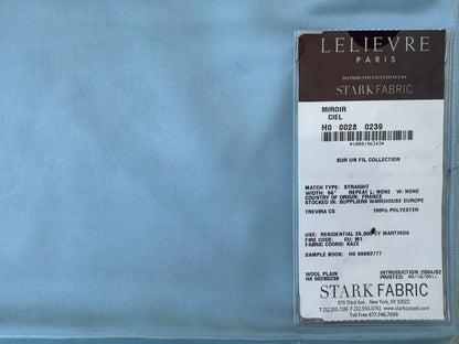 42 EV56 Square 26" x 27" Scalamandre Lelievre Paris Miroir Ciel Blue  Solid Polyester MSRP USD374/y