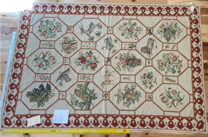 Stark BARENTU SILVER  Diamond Barratta Collection Leopard Deer Bird Flora Zoology 100% Wool 5x9' MSRP USD2300