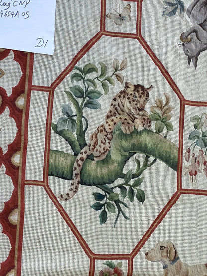 Stark BARENTU SILVER  Diamond Barratta Collection Leopard Deer Bird Flora Zoology 100% Wool 5x9' MSRP USD2300