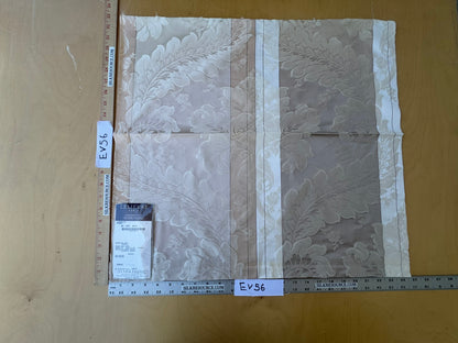 43 EV56 Square 23" x 25" Scalamandre Lelievre Paris Lancelot Ivoire Ivory Cream Brown Cotton Viscose Damask Floral Renaissance