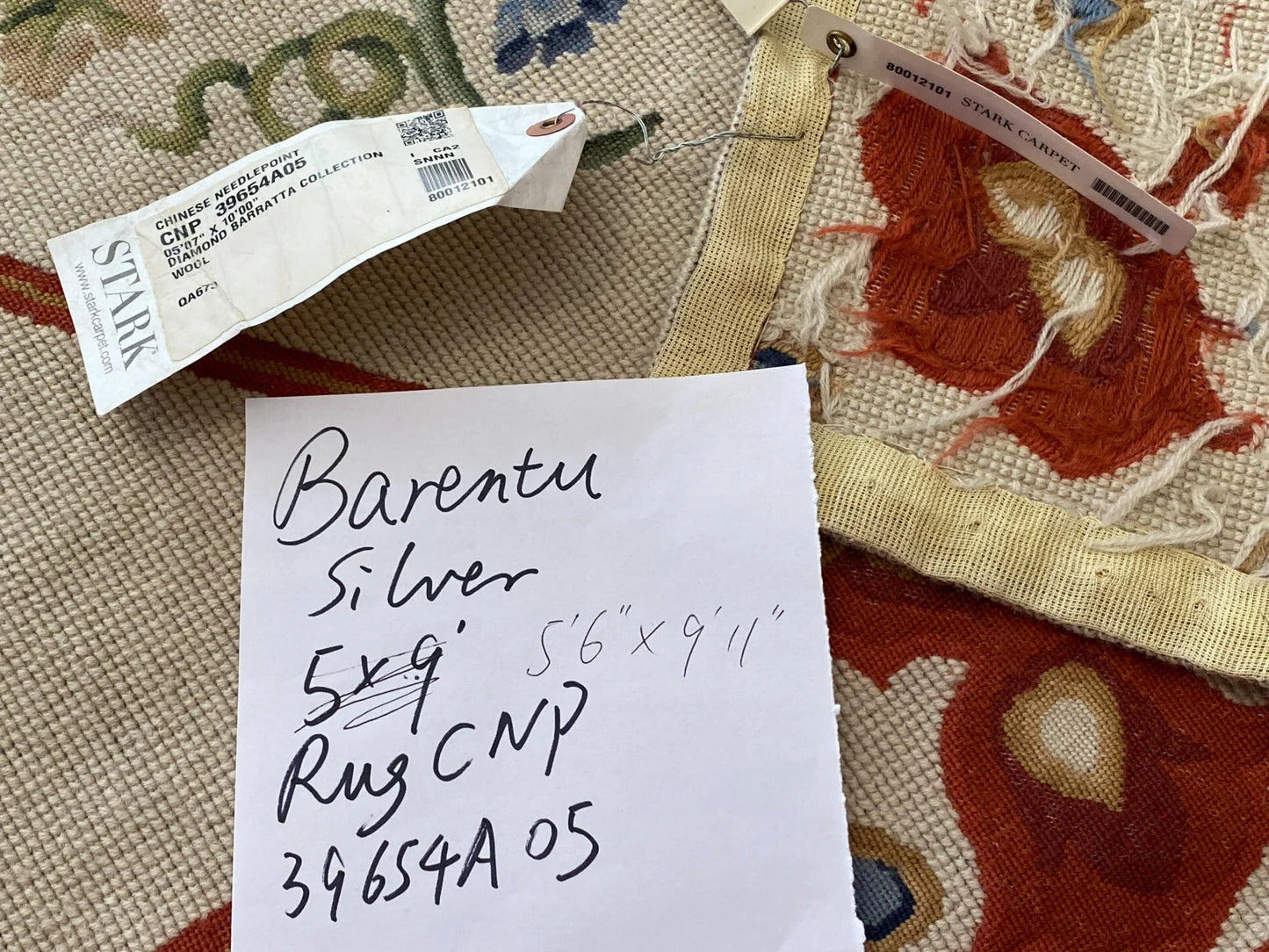 Stark BARENTU SILVER  Diamond Barratta Collection Leopard Deer Bird Flora Zoology 100% Wool 5x9' MSRP USD2300