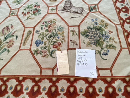 Stark BARENTU SILVER  Diamond Barratta Collection Leopard Deer Bird Flora Zoology 100% Wool 5x9' MSRP USD2300