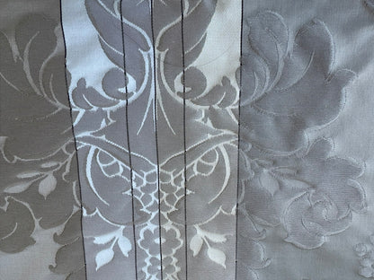 45 EV56 Square 23" x 25" Scalamandre Lelievre Paris Lancelot Argent Gray Cotton Viscose Damask Floral Renaissance