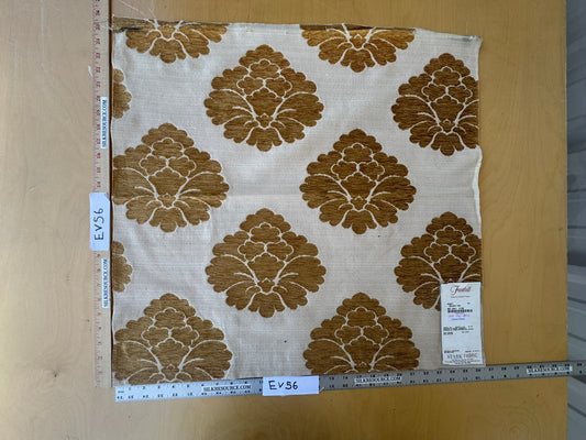 47 EV56 Square 23" x 25" Scalamandre Old World Weavers Rabat Golden Tan Gold Beige Damask Medallion MSRP USD 204/y