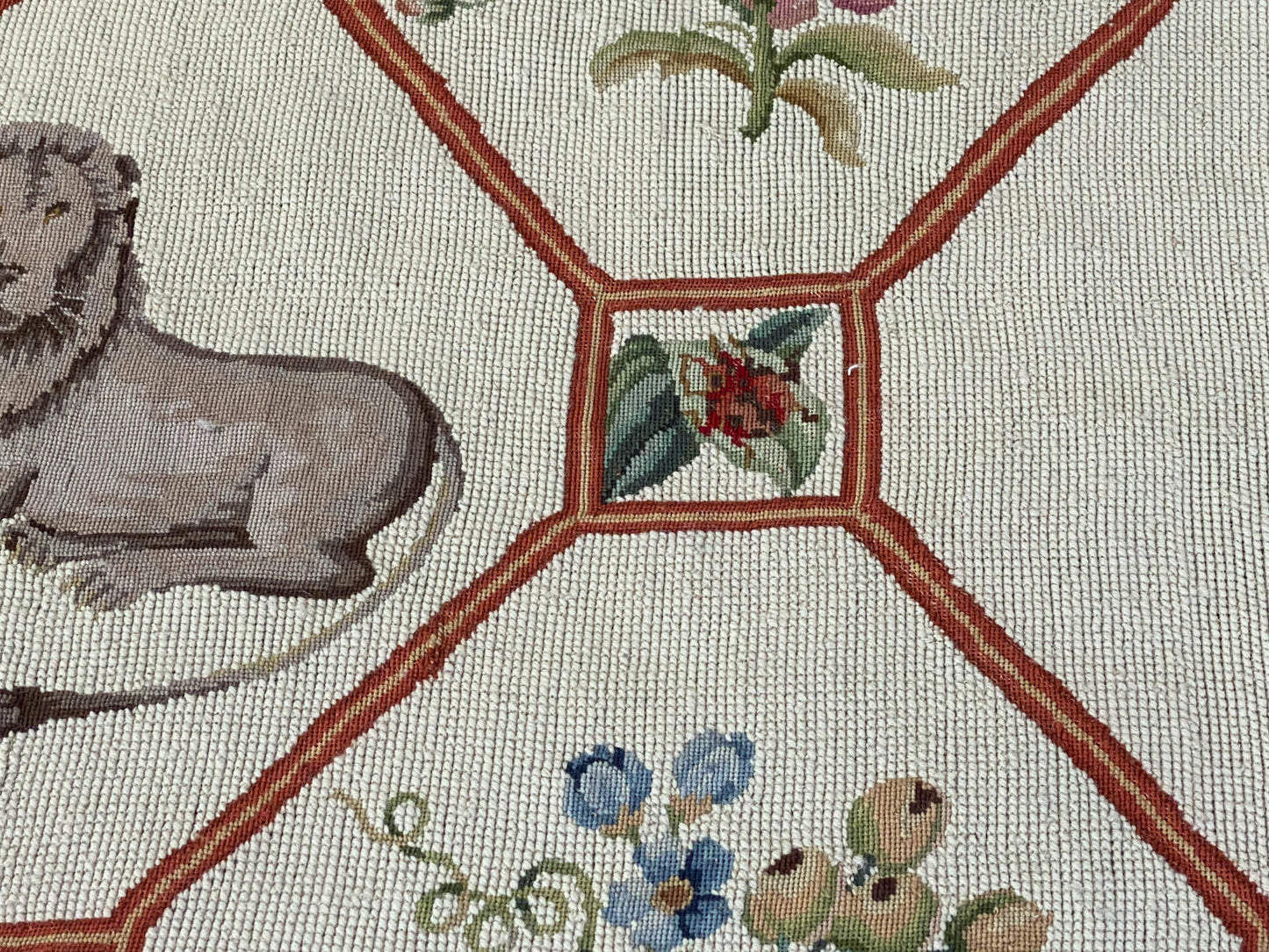 Stark BARENTU SILVER  Diamond Barratta Collection Leopard Deer Bird Flora Zoology 100% Wool 6x10' MSRP USD2700