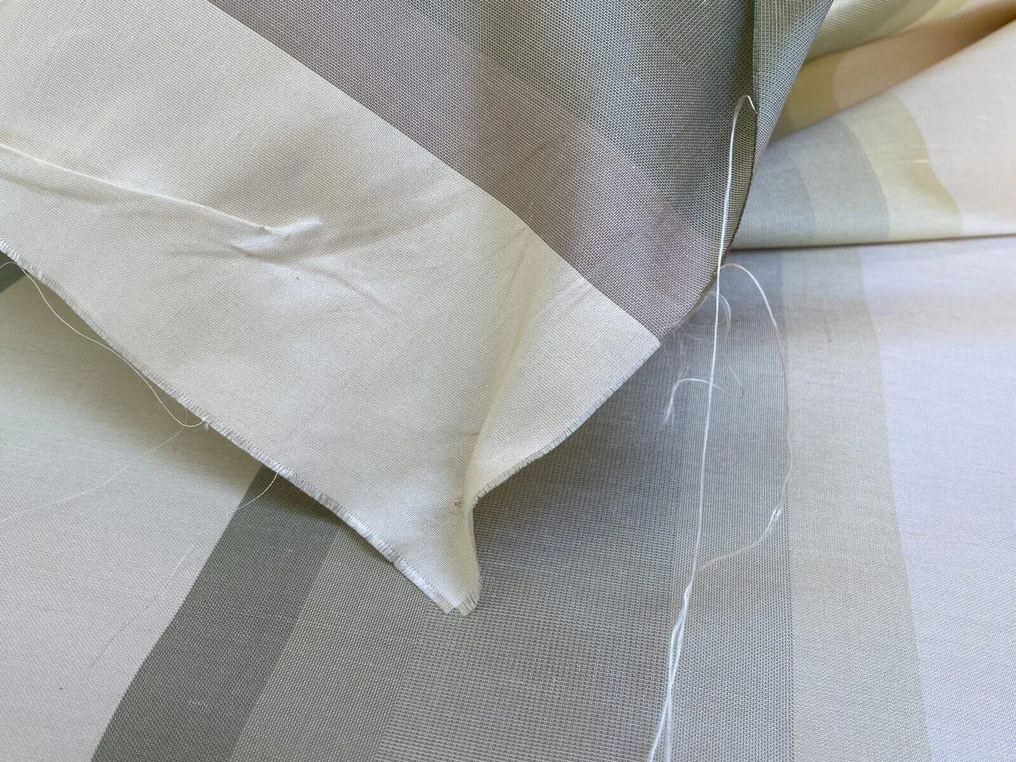 Scalamandre  Mardi Gras Ii Multi Rainbow Stripe Silk Taffeta Pink Green Purple Beige Ombre MSRP USD 180/Y