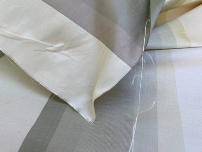 Scalamandre  Mardi Gras Ii Multi Rainbow Stripe Silk Taffeta Pink Green Purple Beige Ombre MSRP USD 180/Y