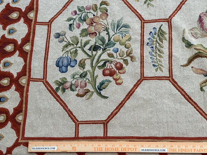 Stark BARENTU SILVER  Diamond Barratta Collection Leopard Deer Bird Flora Zoology 100% Wool 6x10' MSRP USD2700