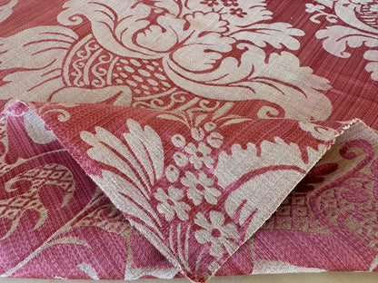 49 EV56 Square 24" x 25" Lelievre Paris Grambois Tomete Pink Brown Gold Damask Renaissance Gray Historic MSRP USD712/y